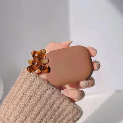 Silicone AirPods Case + Bear Charm