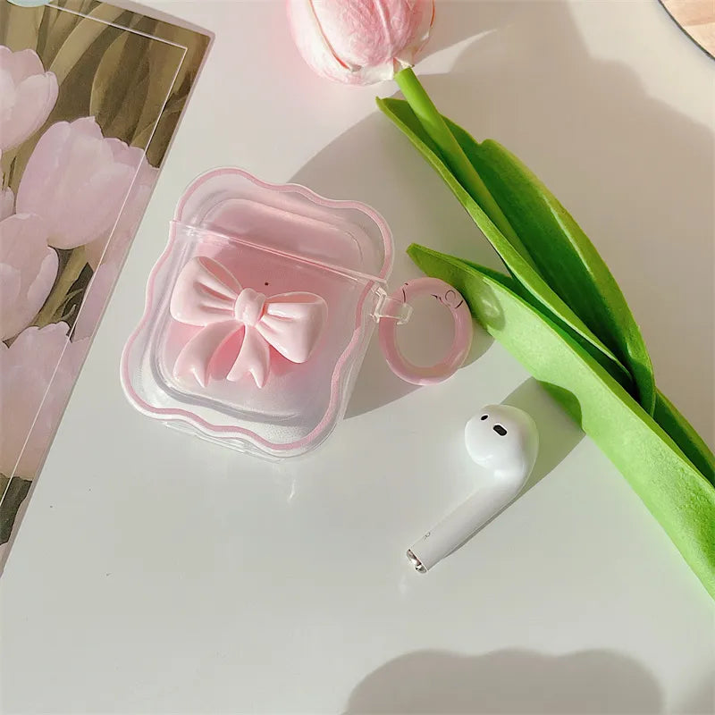 Wavy 3D Bow Airpods Case