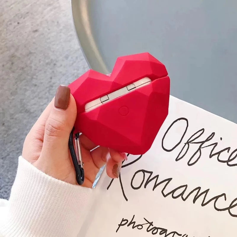 Rote LoveHeart AirPods-Hülle