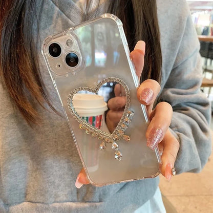 Heart Diamond Mirror  Case