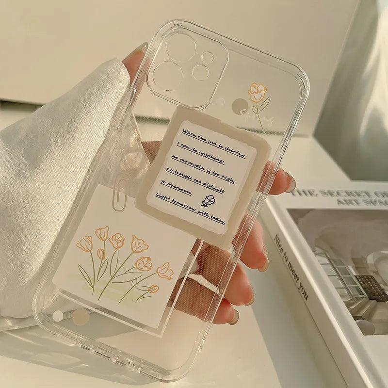 Clear Floral Case