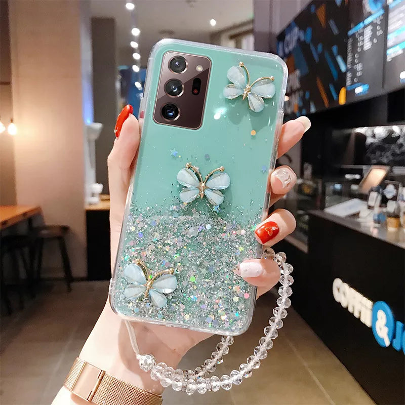 3D Butterflies Case + Strap