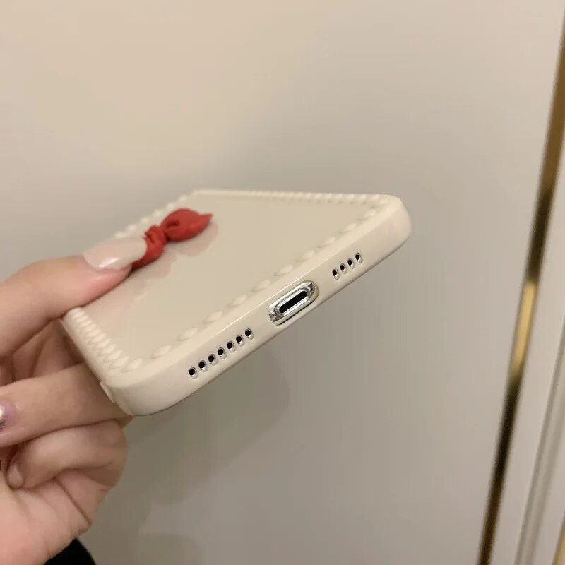 3D Red Bow Case