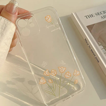 Clear Floral Case