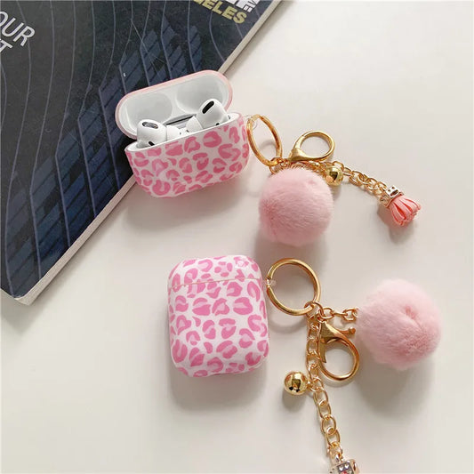 Pink Leopard AirPods Case + Charm