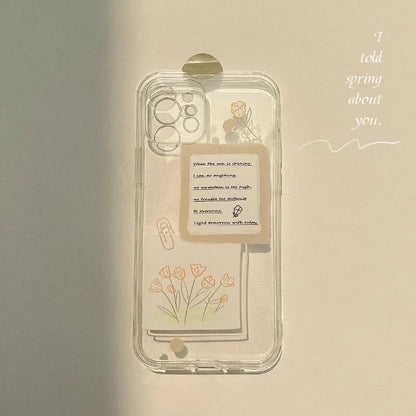 Clear Floral Case