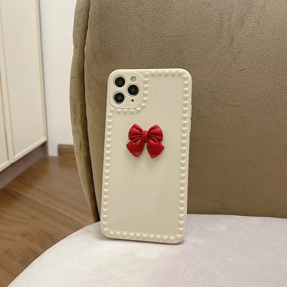 3D Red Bow Case