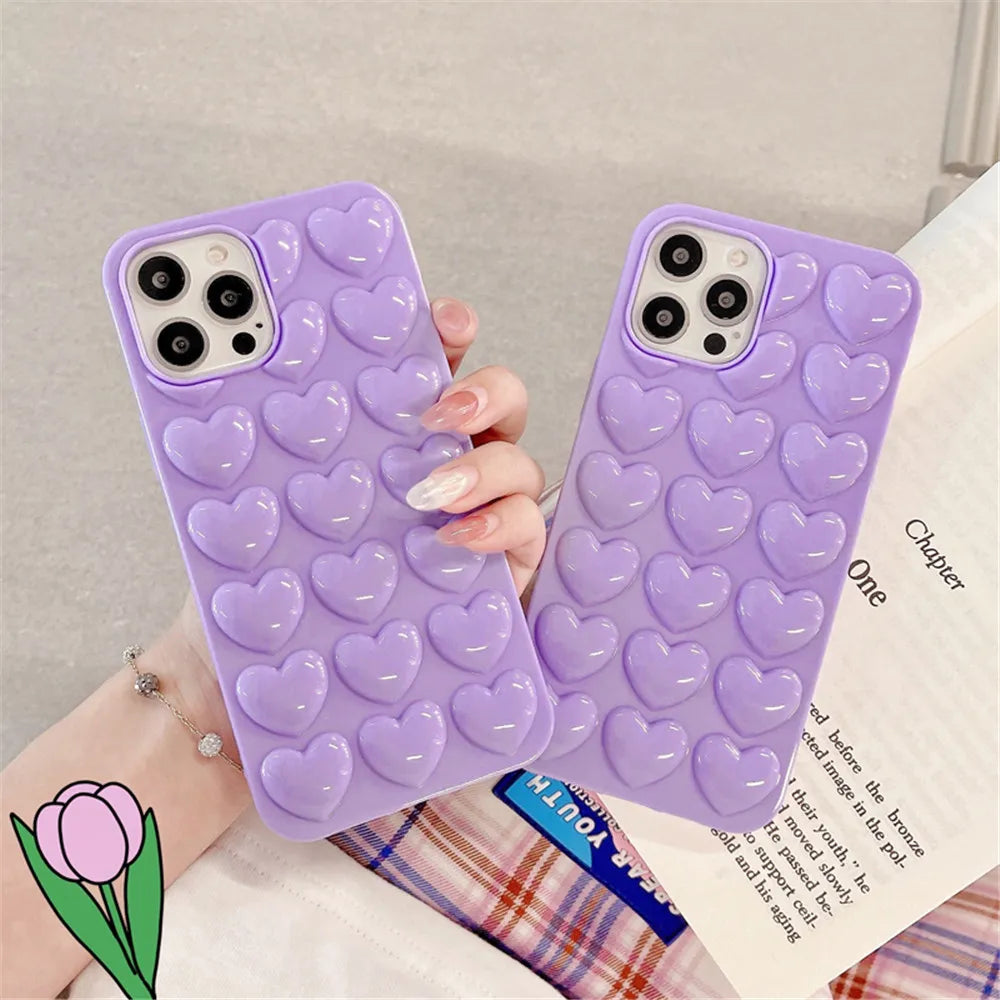 3D Love Heart Case