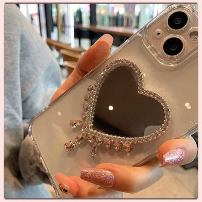 Heart Diamond Mirror  Case