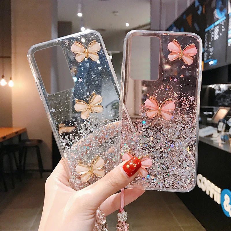 3D Butterflies Case + Strap