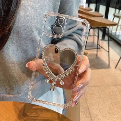 Heart Diamond Mirror  Case