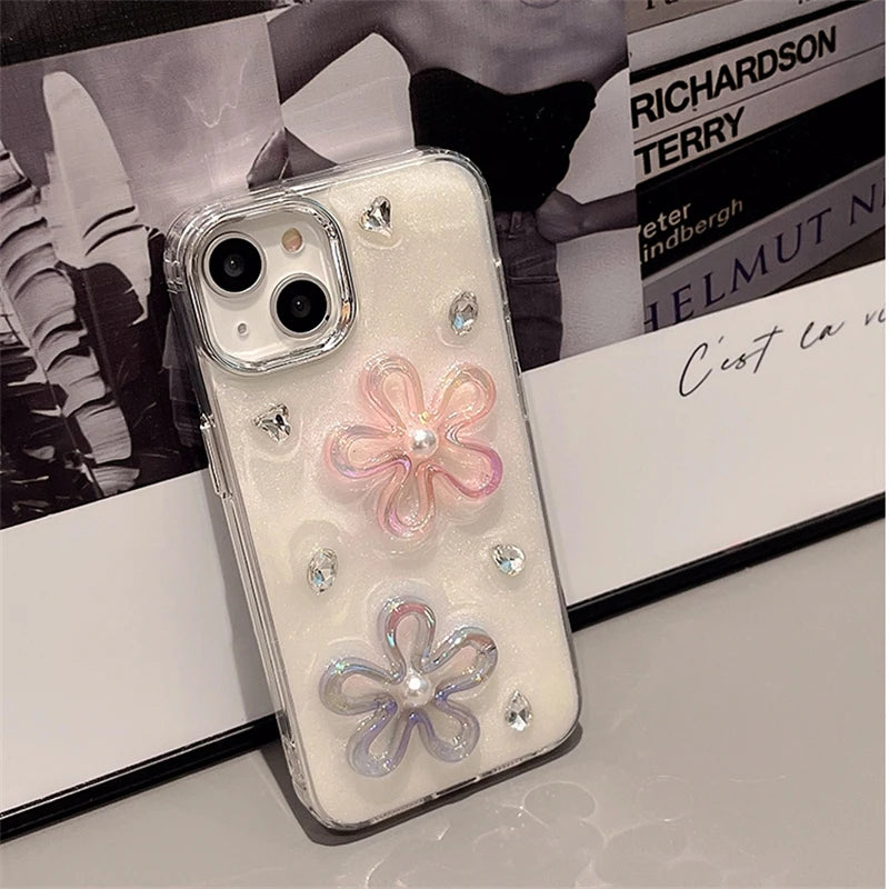 3D-Blumen-Strass-Etui