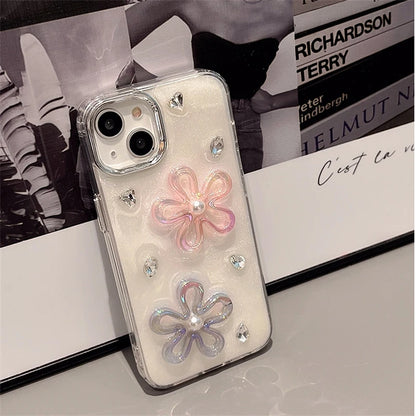 3D Flowers Rhinestone Case