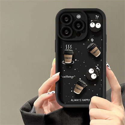 3D Ball Coffee Silicone Soft iPhone Case