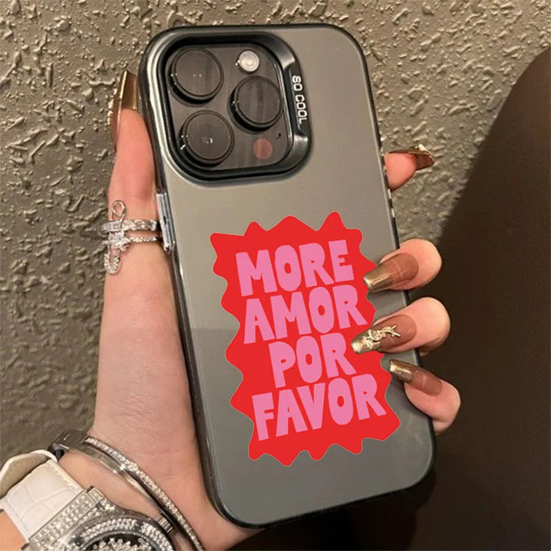 „More Amor Por Favor“ Design TPU Basic iPhone Hülle