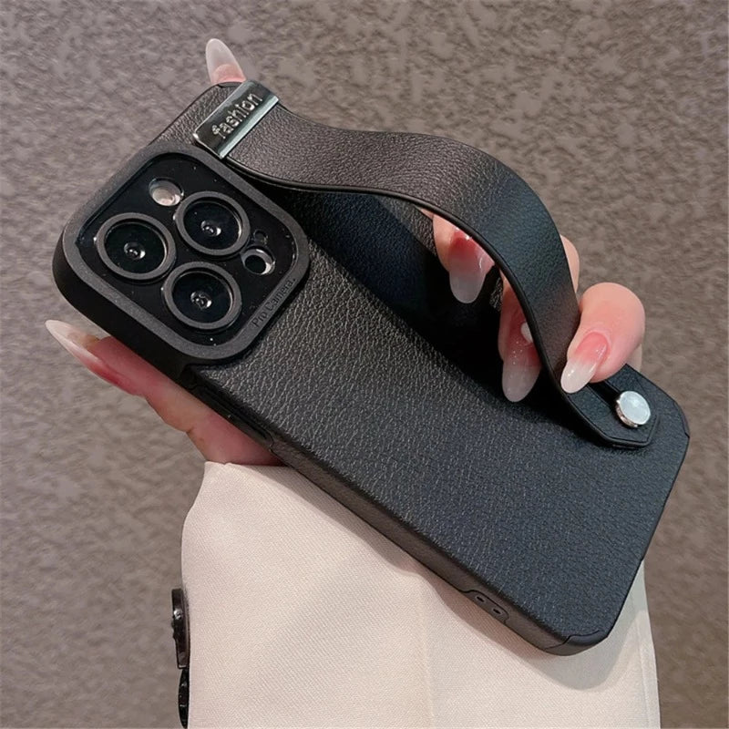 Leather Wrist Strap Case