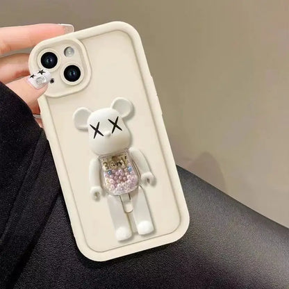 3D Bear Bracket TPU iPhone Case