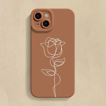 Hot Line Rose Silicone iPhone Case