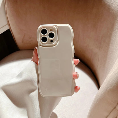 Soft Solid Color Wavy Case