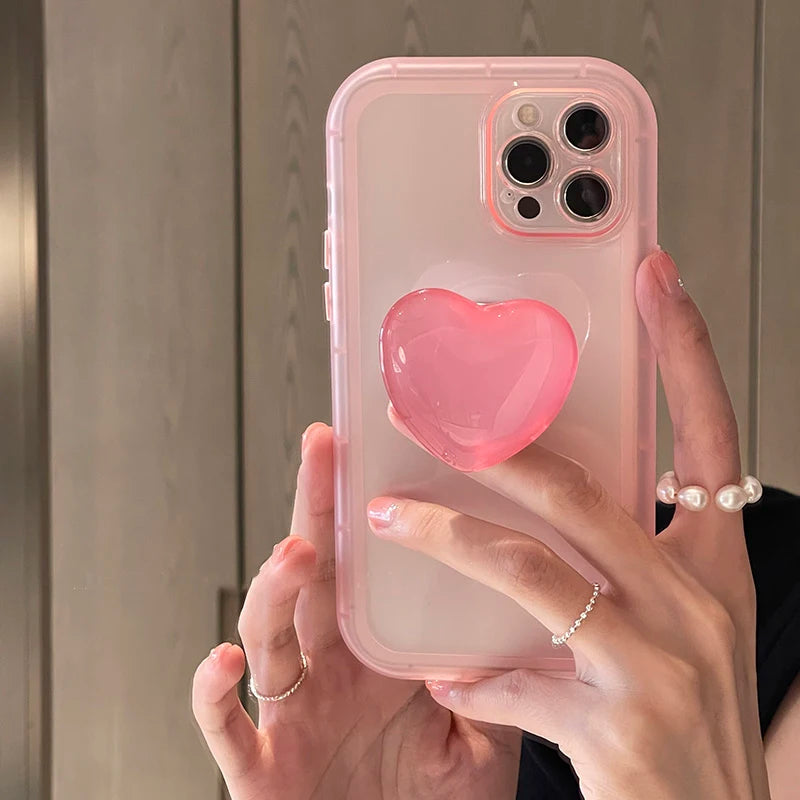 Jelly Heart Stand Holder Case