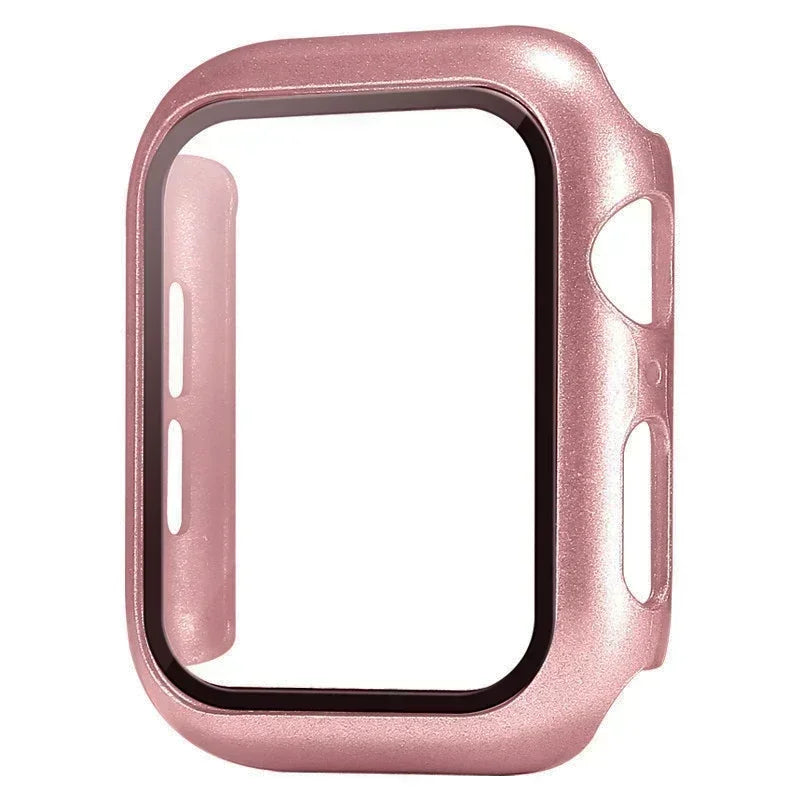 Tempered Glass & Case for Apple Watch Series