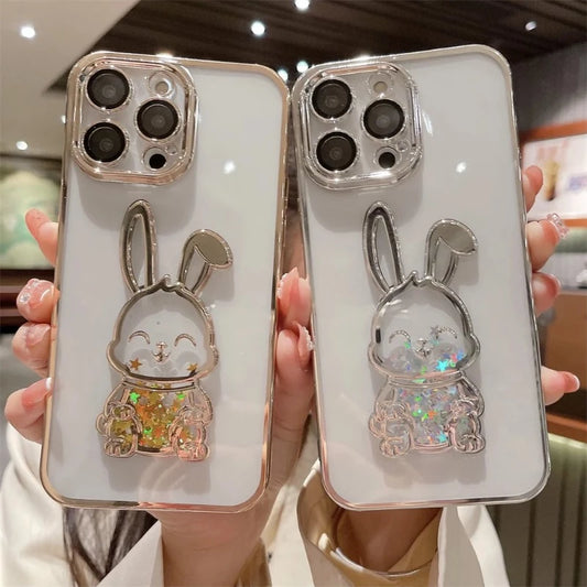 Rabbit Quicksand Glitter Case