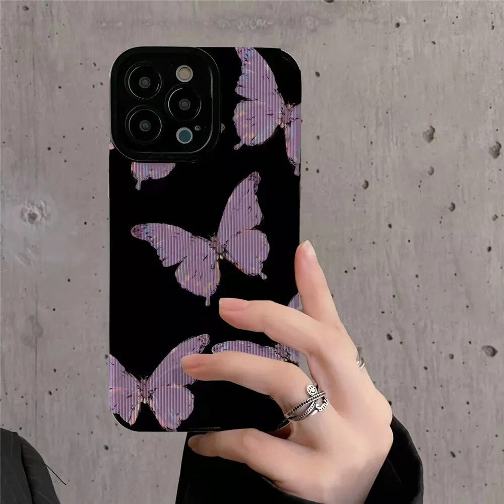 Purple Butterfly Pattern Case