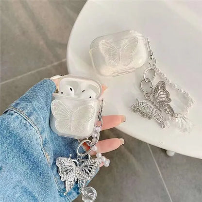 3D Butterfly AirPods Case + Pearl Strap