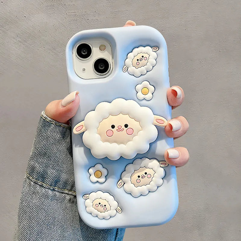 Cute Sheep Stand Holder Case