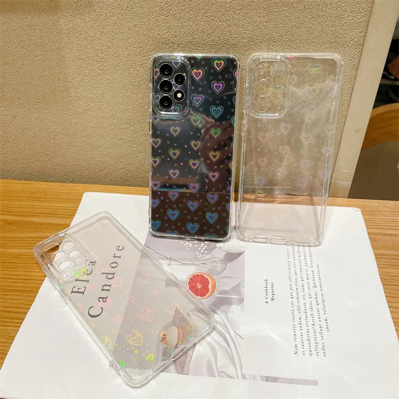 Holographic LoveHearts Samsung Case