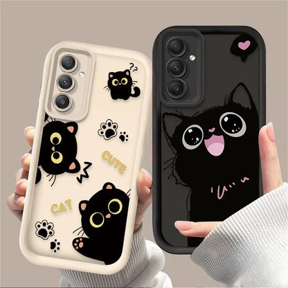 Lovely Cat Silicone Samsung Mobile Case