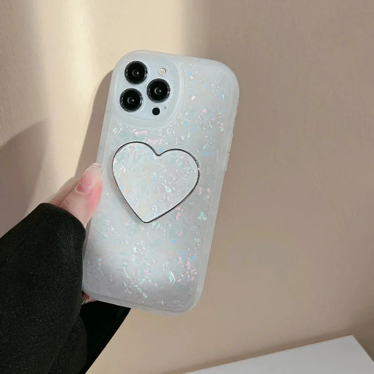 Shell LoveHeart Phone Case with Holder