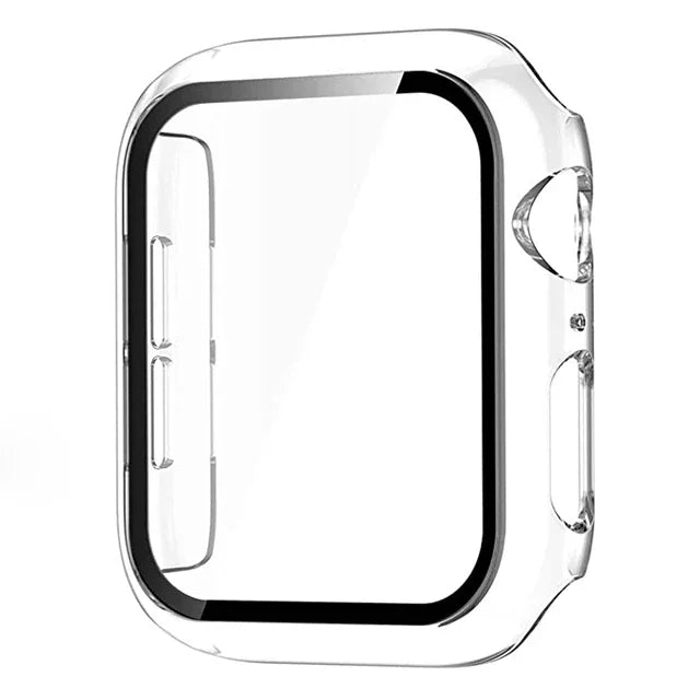 Gehärtetes Glas + PC-Stoßfängerabdeckung für Apple Watch