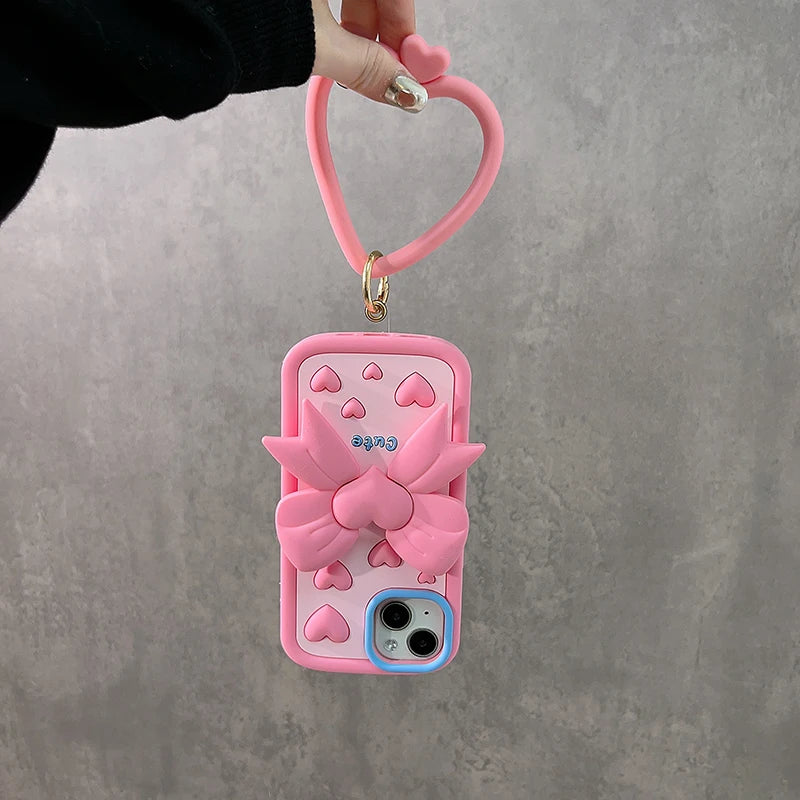 3D Bow Case +  LoveHeart Bracelet