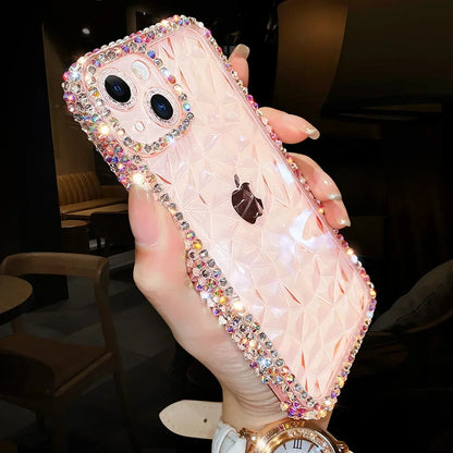 Luxuriöse iPhone-Hülle mit Diamant-Glitzer