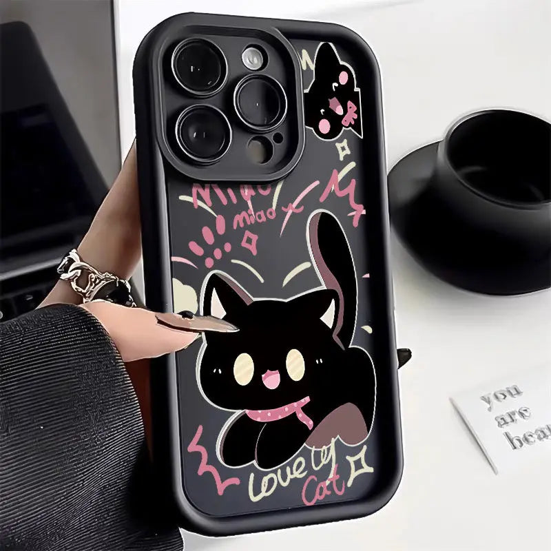 Little Cat Cute Couple iPhone Case