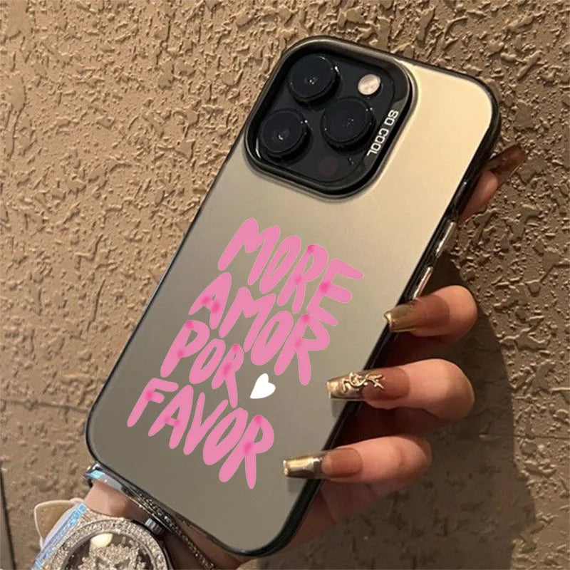 „More Amor Por Favor“ Design TPU Basic iPhone Hülle