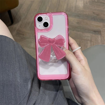 Cute Pink Bow Stand Case