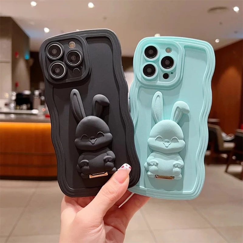 Cute Cartoon Rabbit Stand Holder Case