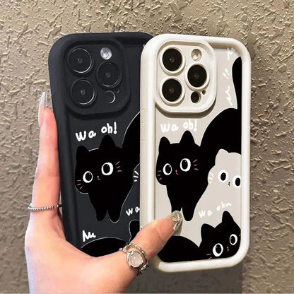 Little Cat Cute Couple iPhone Case