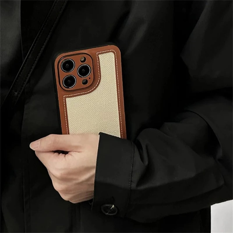 Elegant Beige and Brown Case