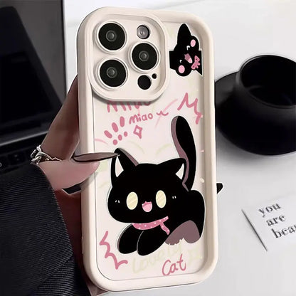 Little Cat Cute Couple iPhone Case