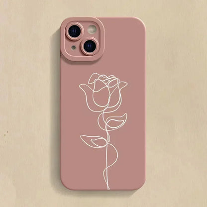 Hot Line Rose Silicone iPhone Case