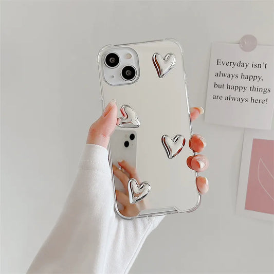 3D LoveHeart Mirror Case