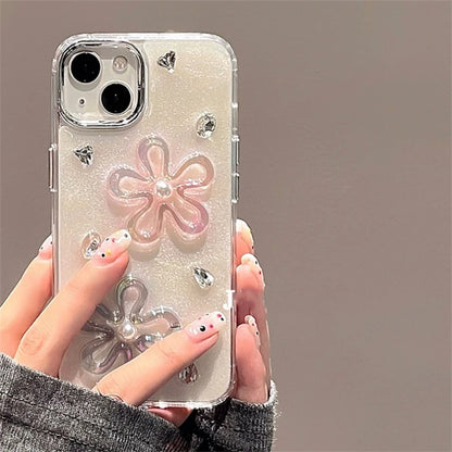 3D Flowers Rhinestone Case