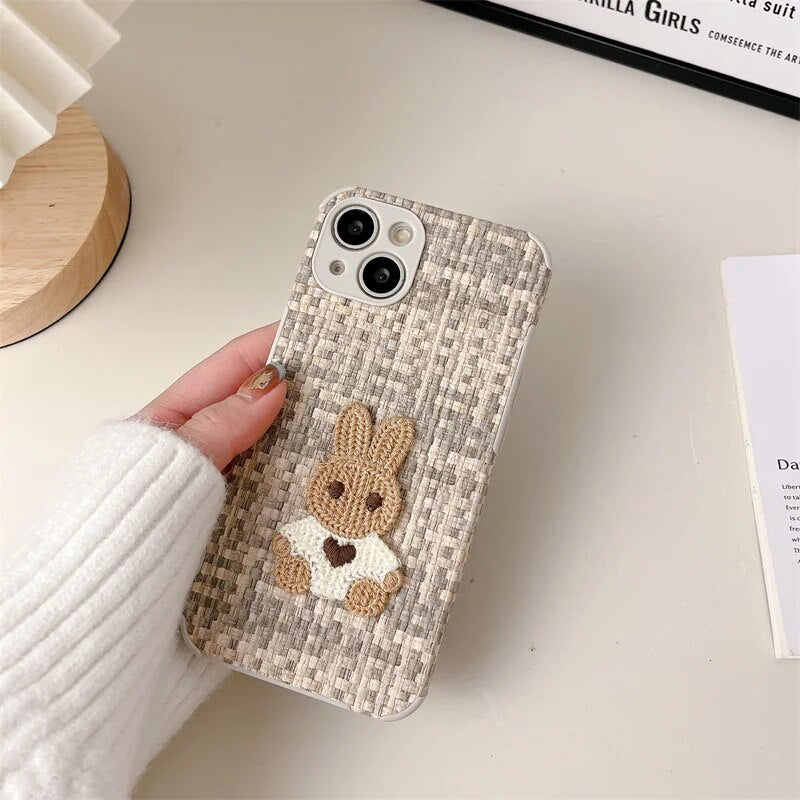 Bunny Weave Lattice Embroidered Case