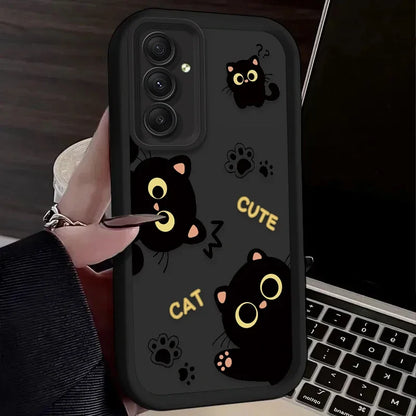 Lovely Cat Silicone Samsung Mobile Case