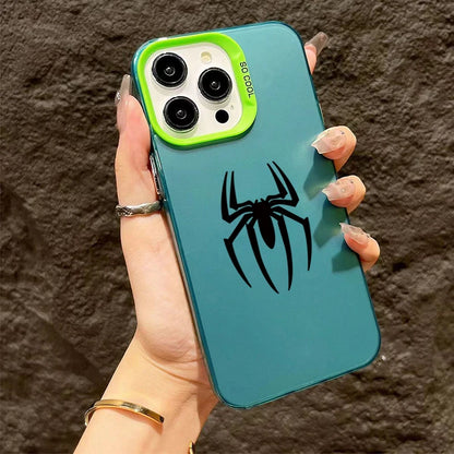 Bat Spider Pattern Matte Texture iPhone Case