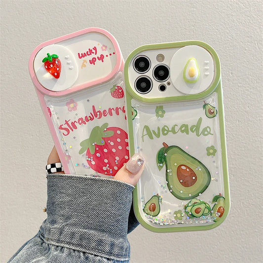 Strawberry & Avocado Slide Camera Case