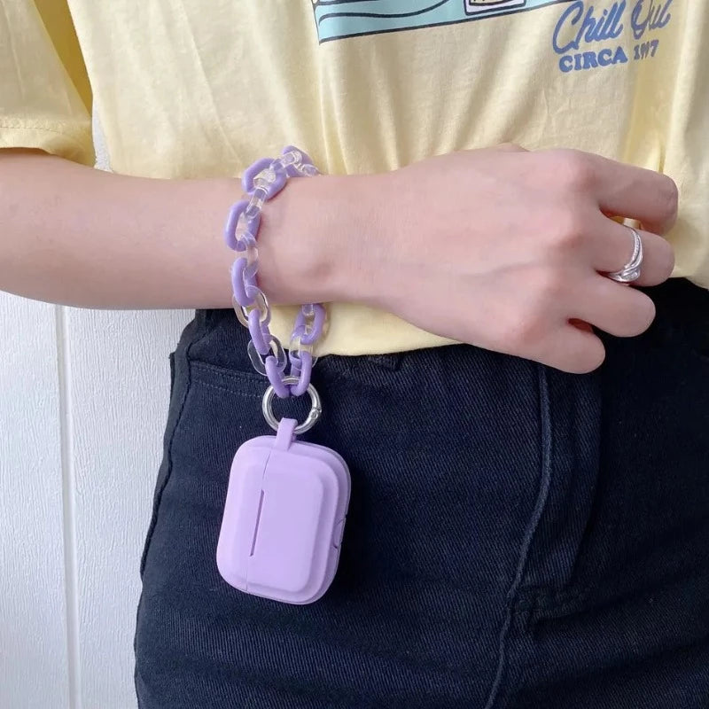 Purple AirPods Case + Strap